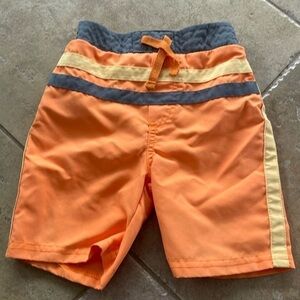 Absorba boys swim shorts board shorts orange yellow and grey size 12 months